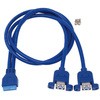 パネルマウント用USB3.0ケーブル ヘッダー接続 アイネックス