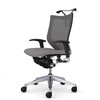 CP84NR FPD2 バロン ローバック 可動肘 座クッション シルバーフレーム ブラックボディ ハンガー付 ランバーなし ウレタン オカムラ(岡村製作所) 04048209