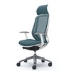 C64AEZ FM7A シルフィー EXハイ固定ヘッド 固定肘 背メッシュ ホワイトボディ ハンガー無 ランバー有 アルミ脚 ウレタンキャスター オカムラ(岡村製作所) 04053730
