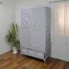 HR-WD1790 GY 扉付きハンガーラック フクダクラフト 04099711
