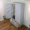 HR-WD1790 GY 扉付きハンガーラック フクダクラフト 04099711
