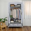 HR-WC17B3 GY カバー付きハンガーラック フクダクラフト 04099720
