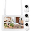 防犯カメラ 無線式 7インチモニター一体型Wi-Fi NVR 4chモデル カメラ3台セット 塚本無線