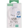 T-U07-3A3WH USBタップ USB-A×3 AC×3 15W 直挿し 180度スイング エレコム 04282228