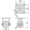 CAH65-K 重荷重用キャスター  固定輪 500kgfタイプ レコフレーム(ユキ技研) 04348412