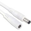 BS-DCC2464-18AWG2m25 DC延長ケーブル 5.5×2.5mm オス-メス端子 2m 丸型(ラウンドケーブル) 2芯 UL2464 18AWG 白 bitstrong(ビットストロング) 04590980