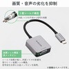 ECAD-CVGACSV USB-C to VGA 変換アダプタ Full HD 1920×1080px 60Hz ディスプレイ 複製・拡張 エレコム 04590998