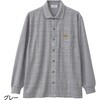 822494-01 822494 綿混斜め釦ホール前開きポロシャツ ケアファッション 04595076