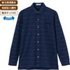 822483-21 822483 綿混スナップ釦ニットシャツ ケアファッション 04594166