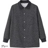 822493-01 822493 裏起毛スナップ釦前開きポロシャツ ケアファッション 04594821