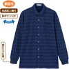 822485-03 822485 裏起毛斜め釦ホールニットシャツ ケアファッション 04594191