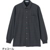 822485-21 822485 裏起毛斜め釦ホールニットシャツ ケアファッション 04594769