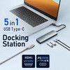 GH-MHC5B-SV 5 in1 USB Type-C コンパクトドッキングステーション グリーンハウス 04680887