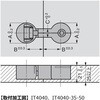 IT4040-35-150 締結金具IT4040型 LAMP(スガツネ工業) 04689436