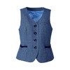 ENJOY ベスト TWEEDY CHECK ブルー EAV684シリーズ カーシーカシマ