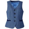 ENJOY ベスト TWEEDY CHECK ブルー EAV684シリーズ カーシーカシマ