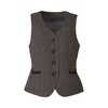ENJOY ベスト TWEEDY CHECK ブラック EAV684シリーズ カーシーカシマ