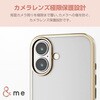 PM-A24AUCTMLGB iPhone 16 ケース ソフト カバー 衝撃吸収 カメラレンズ保護設計 ストラップホール付 メタリックライン &me エレコム 04819748
