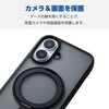 PM-A24AMAGSTGY iPhone 16 ケース ハイブリッド 衝撃吸収 カメラレンズ保護設計 磁力吸着ワイヤレス充電対応 スタンド機能付 エレコム 04820141