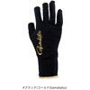 #ブラック/ゴールド(Gamakatsu)(783148) GM7304 UVカットグローブ 3本切 がまかつ Gamakatsu 04853839