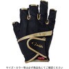 #ブラック/レッド(737981) GM7296 エルゴグリップグローブ 5本切/ハーフショート がまかつ Gamakatsu 04854697