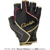#ブラック/ゴールド(771183) GM7302 クロスベルトフィッシンググローブ 5本切 がまかつ Gamakatsu 04853699