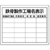 302-16特 【オーダー】鉄骨製作工場名表示・複数工場用 ユニット 04859080