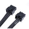 DIR-L16A-M8X2-Y-BK 12VHPWR変換ケーブル 600mm [8pin PCIe TYPE-Y オス-オス 12+4pin 12VHPWR] 上側(Type-A) ブラック DIR-L16A-M8X2-Y-BK ディラック 04913479