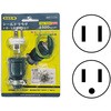 CT125K 2芯/3芯兼用ゴムプラグ 1500Wまで対応 防雨型 長期供給商品 GOODGOODS(グッド・グッズ) 04917189