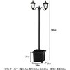 38519 LEDソーラースタンドライト 2灯 プランター付き 不二貿易 04961587