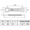 EA501AE-13 ボールジョイントロックナットレンチ EA501AEシリーズ エスコ 05051615
