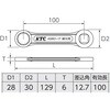 EA501AE-12 ボールジョイントロックナットレンチ EA501AEシリーズ エスコ 05051631