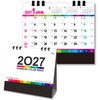 KC10034_2027 2027年 卓上カレンダー RAINBOW COLOR INDEX キングコーポレーション 05070787