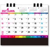 KC10034_2027 2027年 卓上カレンダー RAINBOW COLOR INDEX キングコーポレーション 05070787