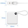 L-MC-1 コンパクトモバ充 10000mAh PD対応 Type-Cケーブル付 LAZOS  L-MC-1 [USB Power Delivery対応 /1ポート] リーダーメディアテクノ 05135090