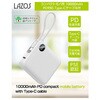 L-MC-1 コンパクトモバ充 10000mAh PD対応 Type-Cケーブル付 LAZOS  L-MC-1 [USB Power Delivery対応 /1ポート] リーダーメディアテクノ 05135090