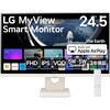 24.5インチ フルHDスマートモニター(1920x1080/IPS/HDMIx2/USBx2/スピーカー/チルト/ホワイト筐体/3年保証) LG