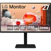 27インチ 液晶ディスプレイ(1920x1080/IPS/アンチグレア/D-Sub/HDMI/DP/100Hz/チルト/スイベル/高さ調整/ピボット/3年保証) LG
