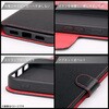 RT-GP26H3ELC1/BR Google Pixel 11 Pro XL / 手帳型レザーケース シンプル マグネット / ブラック/レッド レイ・アウト 05490297