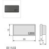 E153 レコフレーム エンドキャップ 15×30mm F153フレーム用 レコフレーム(ユキ技研) 05508716
