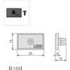 E152 レコフレーム エンドキャップ 15×25mm F152フレーム用 レコフレーム(ユキ技研) 05508978