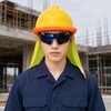 J2757-YE ヘルメット用蛍光ネックシェード セーフラン安全用品 05715216