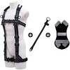 FIPGSL-L2-SETA KH ストレッチフルハーネス+ブロックリール用補助環+背面パット 3点セット KH(基陽) 05720132