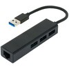 HUB-12 USB3.2Gen1 Type-A 3ポートハブ 1Gbps LAN付 アイネックス 06078139