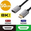 ECDH-HD21EX05BK HDMI延長ケーブル 0.5m/1m/2m 8K/60Hz 4K/120Hz 最大48Gbps HDMI2.1 ウルトラハイスピード HDR・eARC・VRR対応 エレコム 06087982