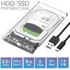 TR-HSP001-CL HDD/SSD ポータブルケース クリア 2.5インチ SATA USB3.1 Type-C 5Gbps 6TB対応 工具不要 Win Mac トライメイト 06115379