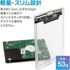 TR-HSP001-CL HDD/SSD ポータブルケース クリア 2.5インチ SATA USB3.1 Type-C 5Gbps 6TB対応 工具不要 Win Mac トライメイト 06115379