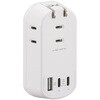 HS-A3U1C245-W モバイルUSBタップ PD45W Type-C×2 Type-A×1 3個口 オーム電機 06115458
