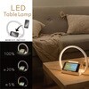 TT-YQ4K-W LEDテーブルランプ コードレス充電機能付き ホワイト オーム電機 06124138