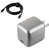 ACDC-PD8970SGY USB Type-C コンセント 充電器 PD 70W PPS USB-C×1 折りたたみプラグ 小型 GaN II 採用 C-Cケーブル付属 エレコム 06134156